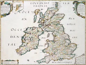 Karte von Großbritannien und Irland, veröffentlicht in Paris 1640